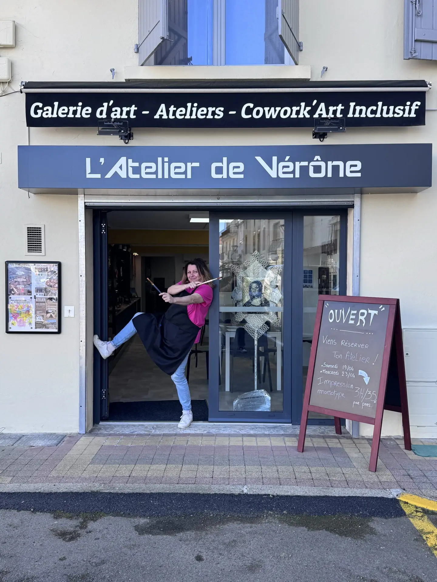 Image de la devanture de l'atelier de Vérone